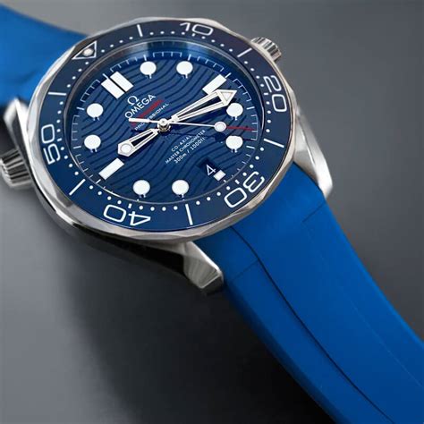 omega seamaster 300 professional rubber strap|omega seamaster 300m strap width.